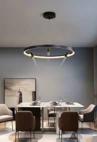 Люстра світлодіодна підвісна LED світильник для квартири на стелю лед 26828 Чорний 35-180х80х80 см.