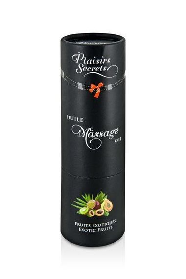 Массажное масло Plaisirs Secrets Exotic Fruits (59мл) с афродизиаками съедобное, подарочная упаковка | Зображення 2