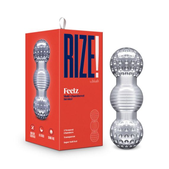 Мастурбатор Blush Rize – Feelz Masturbator – Clear, мультитекстура, ефект вакууму Sex Aura