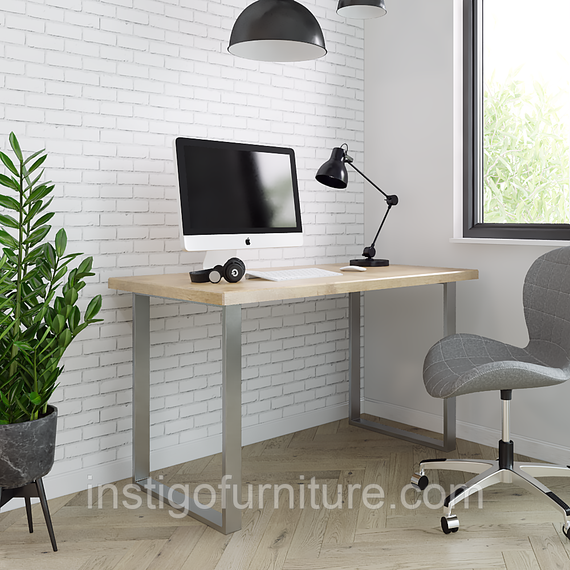 Комплект опор для стола из металла 600×120mm, H=730mm (профильная труба: 60x20mm) Серый | Зображення 2