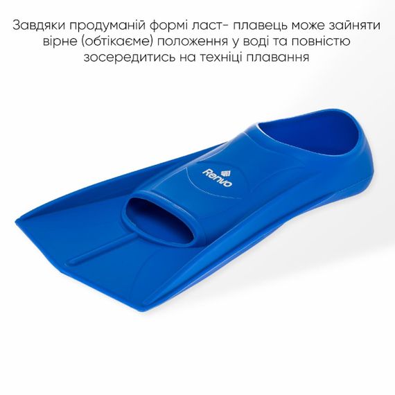 Короткие ласты для тренировки в бассейне Renvo Frio с закрытой пяткой Синий 42-44 (SF100-04 42-44) | Зображення 5