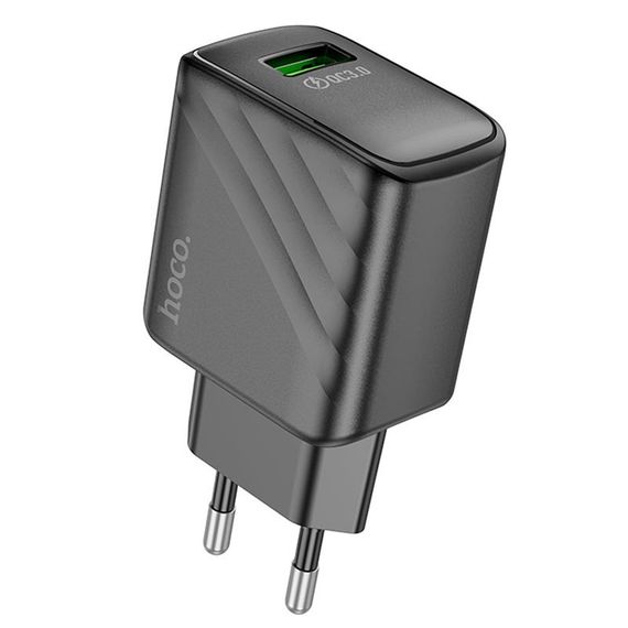 МЗП Hoco CS21A Rich QC3.0 18W (1USB-A) Black | Зображення 2