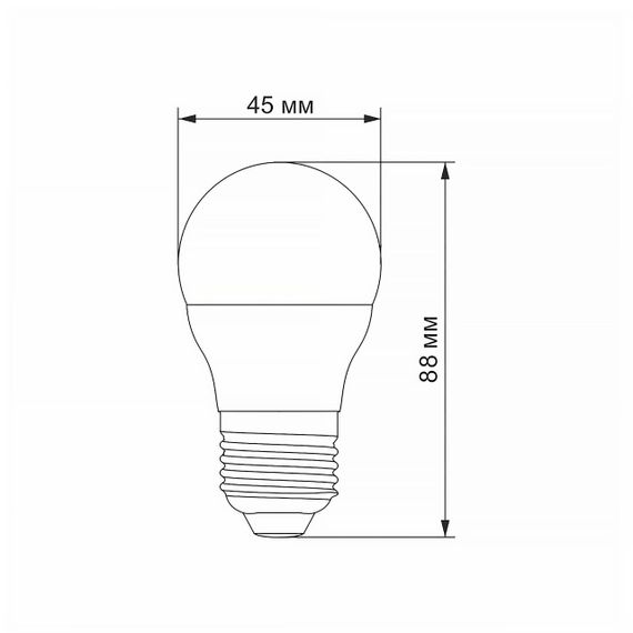 Світлодіодна лампа VIDEX G45h 6W E27 4100K | Зображення 2