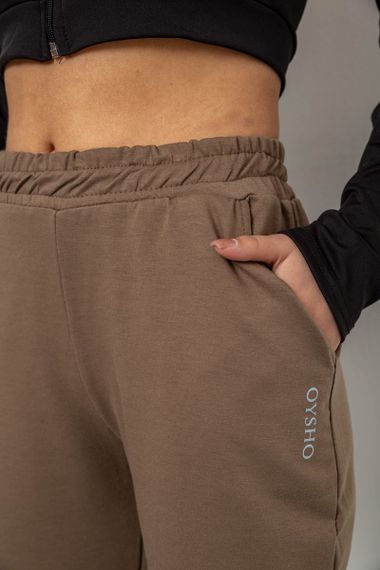 Спортивні штани жіночі, колір темно-бежевий, 238R325 | Зображення 4
