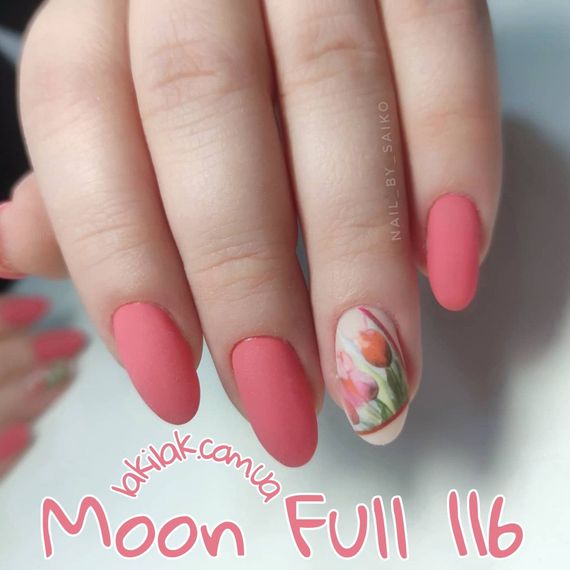 Гель-лак Moon Full №116 рожевий персик теплий 8мл