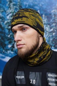 Мужской комплект «Пиксель III» черный + оливковый + хаки