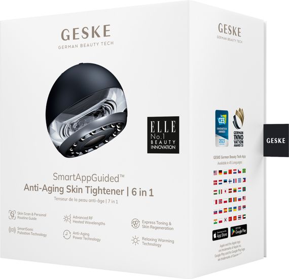 Массажер для подтяжки кожи лица GESKE Anti-aging Skin Tightener 6в1 starlight, Черный | Зображення 7