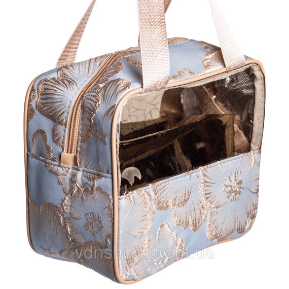 Набір прозорих жіночих косметичок для дому 2 (шт) дорожня косметичка в сумку для косметики, макіяжу, ліків, пензлів Блакитний | Зображення 9