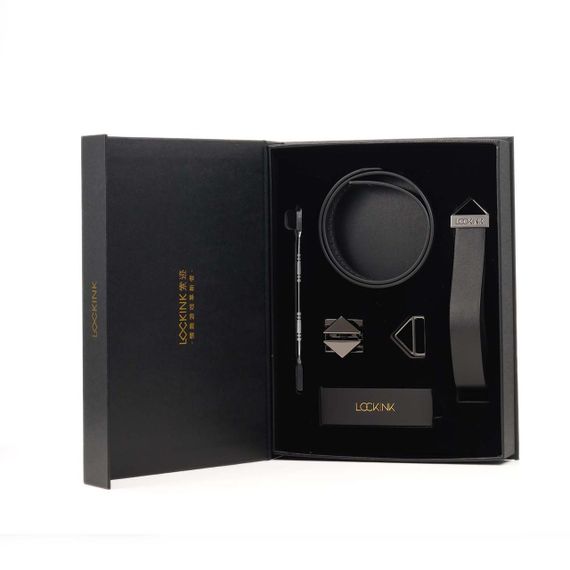 Поводок LOCKINK Tied Collar with Leash Set - Black sexstyle