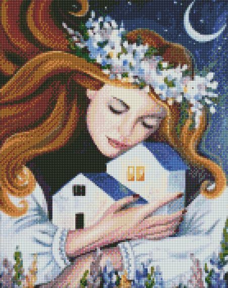 Алмазна мозаїка "Огни родного дома" ©O.Salaris Ідейка AMO7403 40х50 см