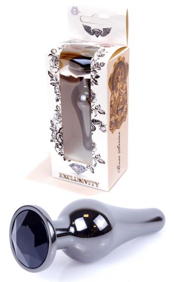 Анальний затор Boss Series - Jewellery Dark Silver BUTT PLUG Black, BS6400056 Sex Aura