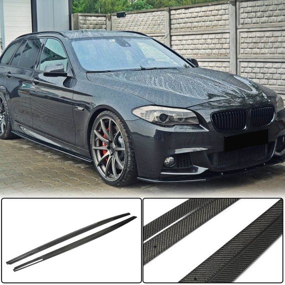Накладки на пороги (для F10 M-Sport/M5, Карбон) для BMW 5 серия F-10/11/07 2010-2016 гг