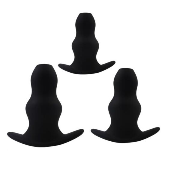 Набір анальних тунелів Chisa Black Mont Rippled Anal Juicer Kit, чорний Sex Aura | Зображення 1