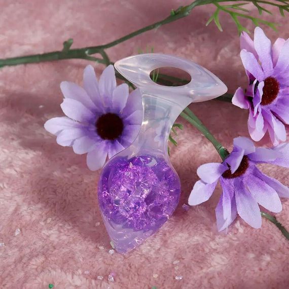 Анальна пробка Liebe Seele Heart-shaped Crystal Anal Plug - Purple Small Sex Aura | Зображення 3