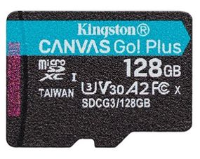 Карта памяти Kingston 128GB microSDXC C10 UHS-I U3 A2 R170/W90MB/s (SDCG3/128GBSP)
