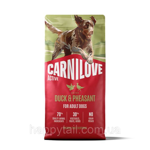 Беззерновой сухой корм Carnilove для взрослых собак всех пород утка и фазан 12 кг (арт. 173684)