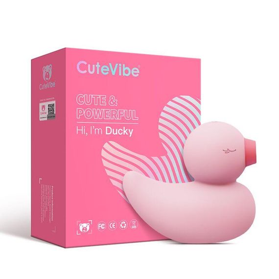 Вакуумний вібратор-качечка CuteVibe Ducky Pink Sex Aura | Зображення 3