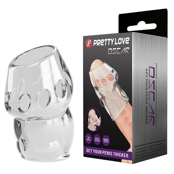 Насадка на член - Pretty Love Oskar Penis Thicker Transparent