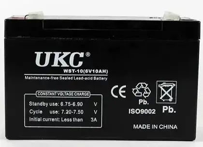 Акумуляторна батарея agm UKC WST-10 6V 10Ah акумулятор для УПСа, акумулятор до дитячого електромобіля | Зображення 4
