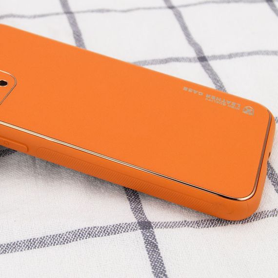 Шкіряний чохол Xshield для Apple iPhone 12 (6.1") Помаранчевий / Apricot | Зображення 1