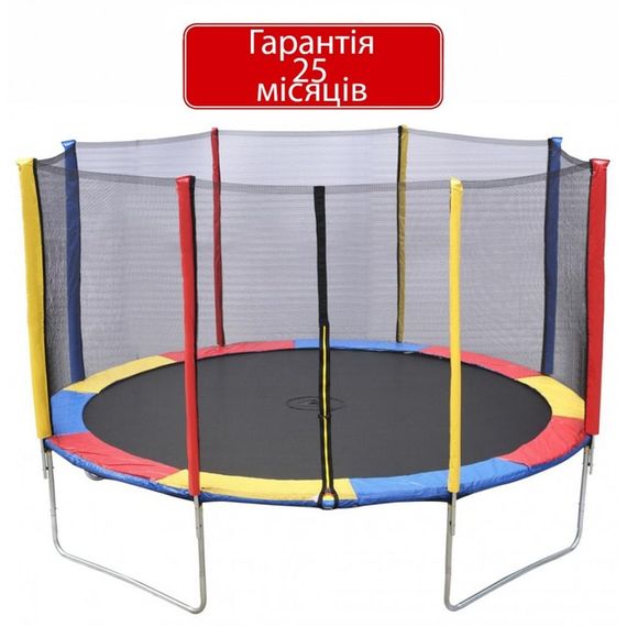 Батут Atleto 374 см з сіткою multikolor | Зображення 5