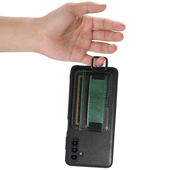 Кожаный чехол Wallet case and straps для Samsung Galaxy A14 4G/5G Черный / Black | Зображення 5