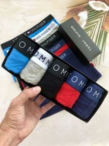 Подарунковий комплект чоловічих трусів Томі Хілфігер Tommy Hilfiger у коробці — ціна вказана поштучно M
