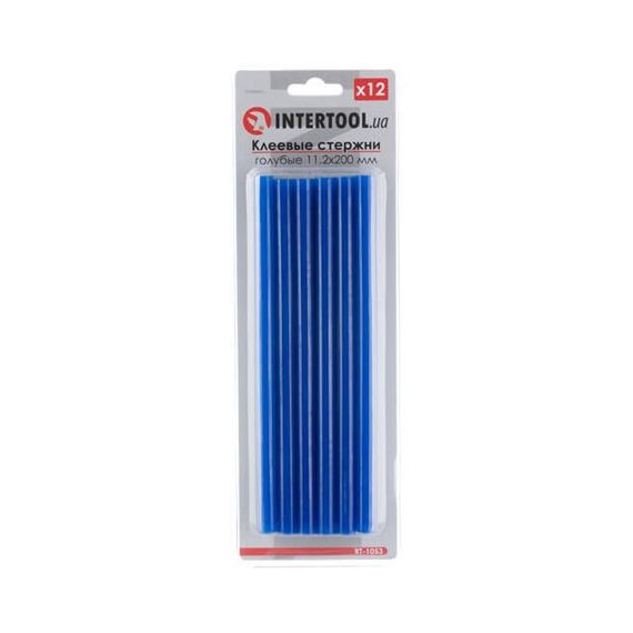 Комплект стрижнів клейових блакитних 11,2*200 мм, 12 од. INTERTOOL RT-1053