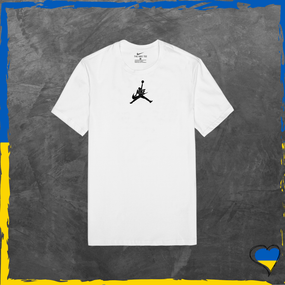 Футболка унісекс Nike+Jordan найк футболка з бавовни базова Білий, XS/S