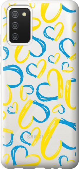 Чехол на Samsung Galaxy A02s A025F Сердца UA "5292u-2203-17620"