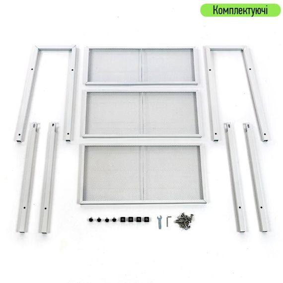 Стелаж-етажерка триярусний з металу 60х33х110см Білий SW-00002103 | Зображення 5