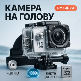 Екшн-камера DVR SPORT A7, Камера fullhd, Бодікамера з дисплеєм, Екшн камера 1080 p Екшн action BN-25