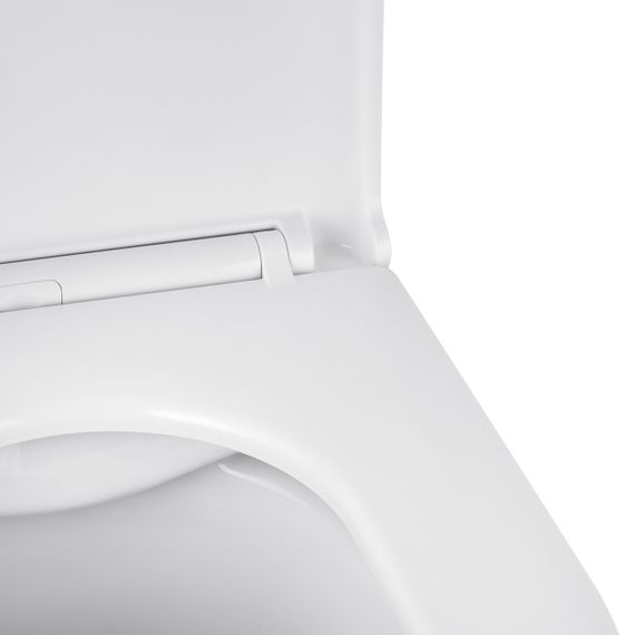 Унітаз підвісний безобідковий Kroner Armada WHI513636 RIMLESS з сидінням Slim Duroplast / Soft-close / Quick r | Зображення 6
