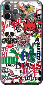 Чехол на iPhone 11 Pro Max Many different logos "4022u-1723-17620"