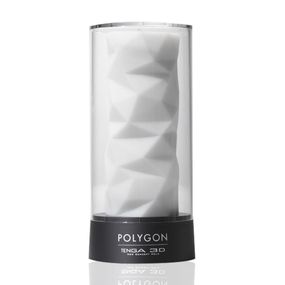Мастурбатор Tenga 3D Polygon, очень нежный, из антибактериального эластомера с серебром., Белый