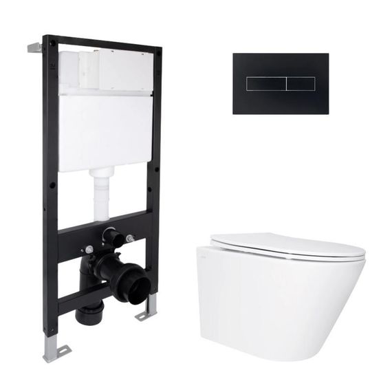 Готове рішення Qtap для ванної кімнати: підвісний унітаз Swan Ultra Quiet 520x360x320 + комплект інсталяції Standard (лінійна