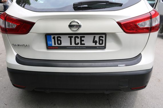 Накладка на задній бампер EuroCap (2014-2017, ABS) для Nissan Qashqai рр | Зображення 4