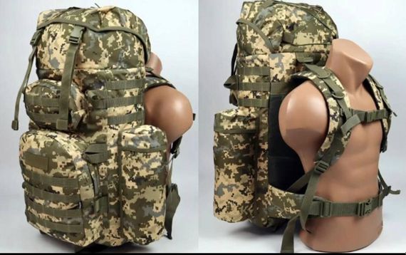 Тактичний Рюкзак 80 литрів Cordura 1000D піксель | Зображення 1
