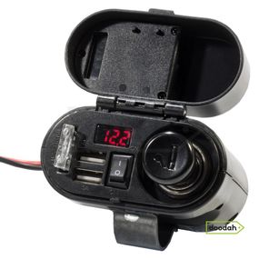 Мотозарядний пристрій USB 3.0 на руль / під зернало - Tourist Helper CS-682