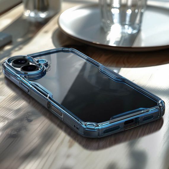 TPU чохол Nillkin Nature Pro Series для Apple iPhone 16 (6.1") Синій (прозорий) | Зображення 6