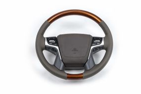 Кермо в зборі (світле дерево) для Toyota Land Cruiser Prado 150