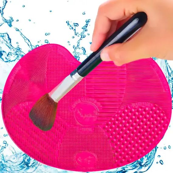 Килимок для чищення та миття косметичних кистей Brush Spa Силіконовий килимок для ефективного очищення кистей для макіяжу