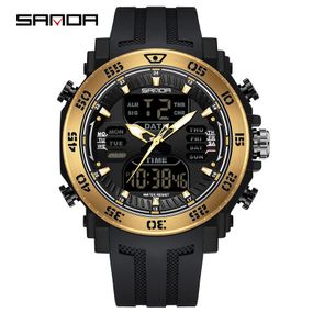 Чоловічий годинник Sanda 6029 Black-Gold