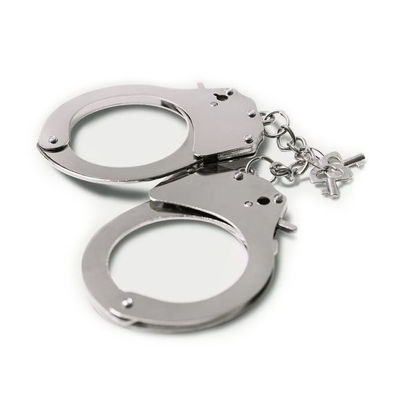Наручники металеві Adrien Lastic Handcuffs Metallic (поліцейські) | Зображення 1