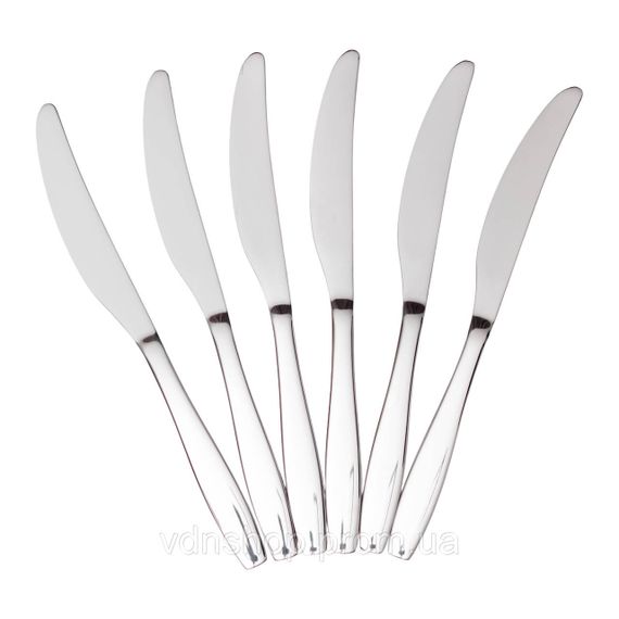 Набор столовых ножей 6 штук из нержавеющей стали 23.5 (см) Серебро
