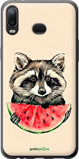 Чохол на Samsung Galaxy A6s Єнотик з кавуном "4605u-1604-2448"