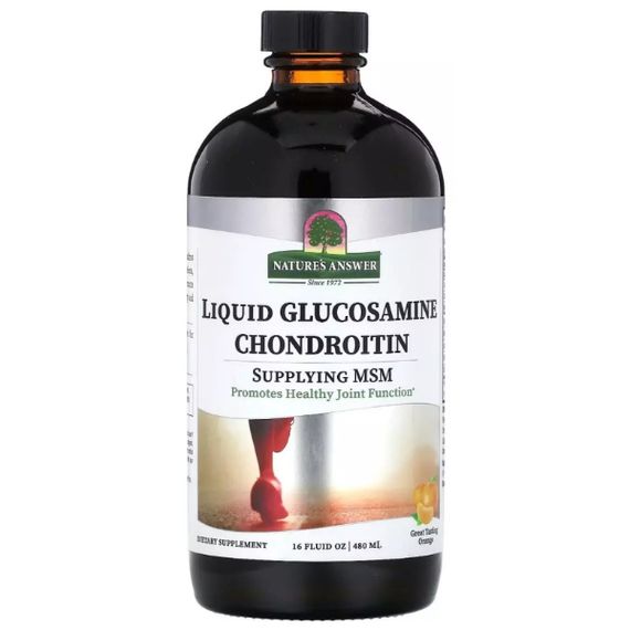 Препарат для суставов и связок Nature's Answer Liquid Glucosamine Chondroitin 480 ml /32 servings/ Orange
