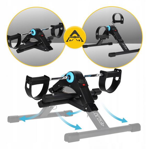 Міні велотренажер 4FIZJO Mini 2 в 1 для рук та ніг MBIKE03 Black/Blue (P-5905973401685) | Зображення 2