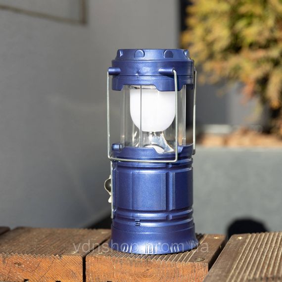 Фонарь кемпинговый аккумуляторный подвесной USB 9×20 см туристический подвесной фонарь 36Вт Синий HP-DT-1 | Зображення 7