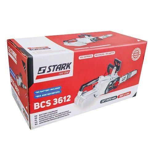 Пила ланцюгова акумуляторна Stark BCS-3612 SET 36 Вт (18+18) (2х4А/г + з/п) | Зображення 1